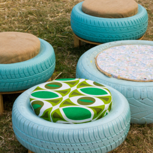 Puffs de Pneu: Sustentável para o Conforto em Casa