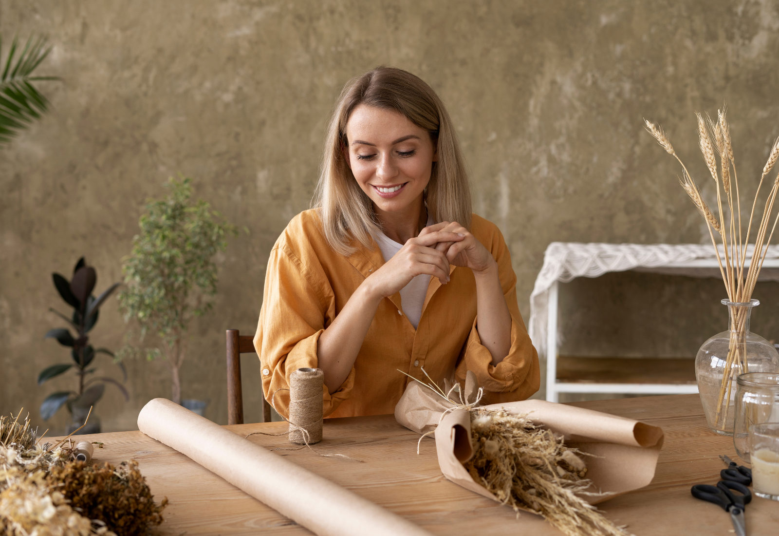 Construindo Seu Próprio Arranjo de Flores Secas