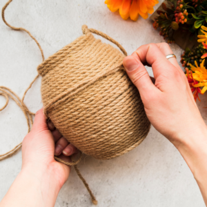 Crie um Vaso Charmoso com Corda de Juta: Passo a Passo